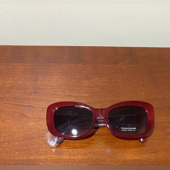 Fashion Nova Pink clear, nude clear & red sunglasses, only tried on. - Picture 3 of 5